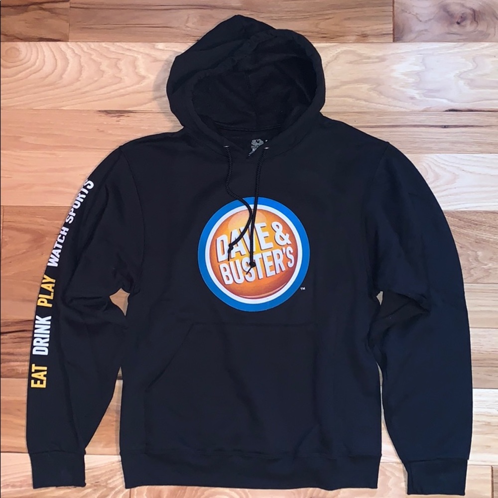 Dave & Busters Black Hoodie, Size Small